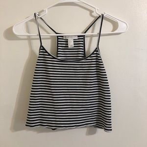 Casual Striped Cropped Tank Top